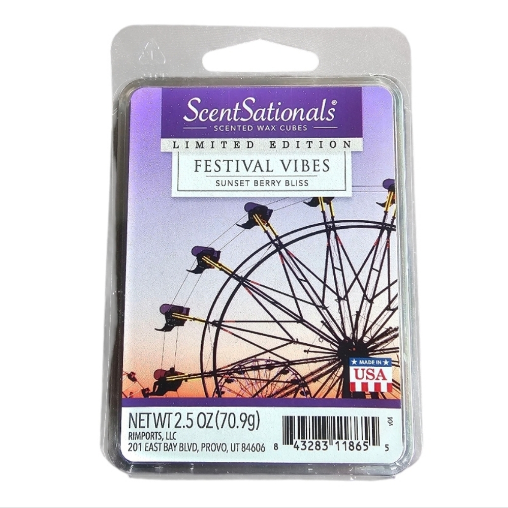 Scentsationals Limited Edition Festival Vibes Scented Wax Cubes 2.5 oz